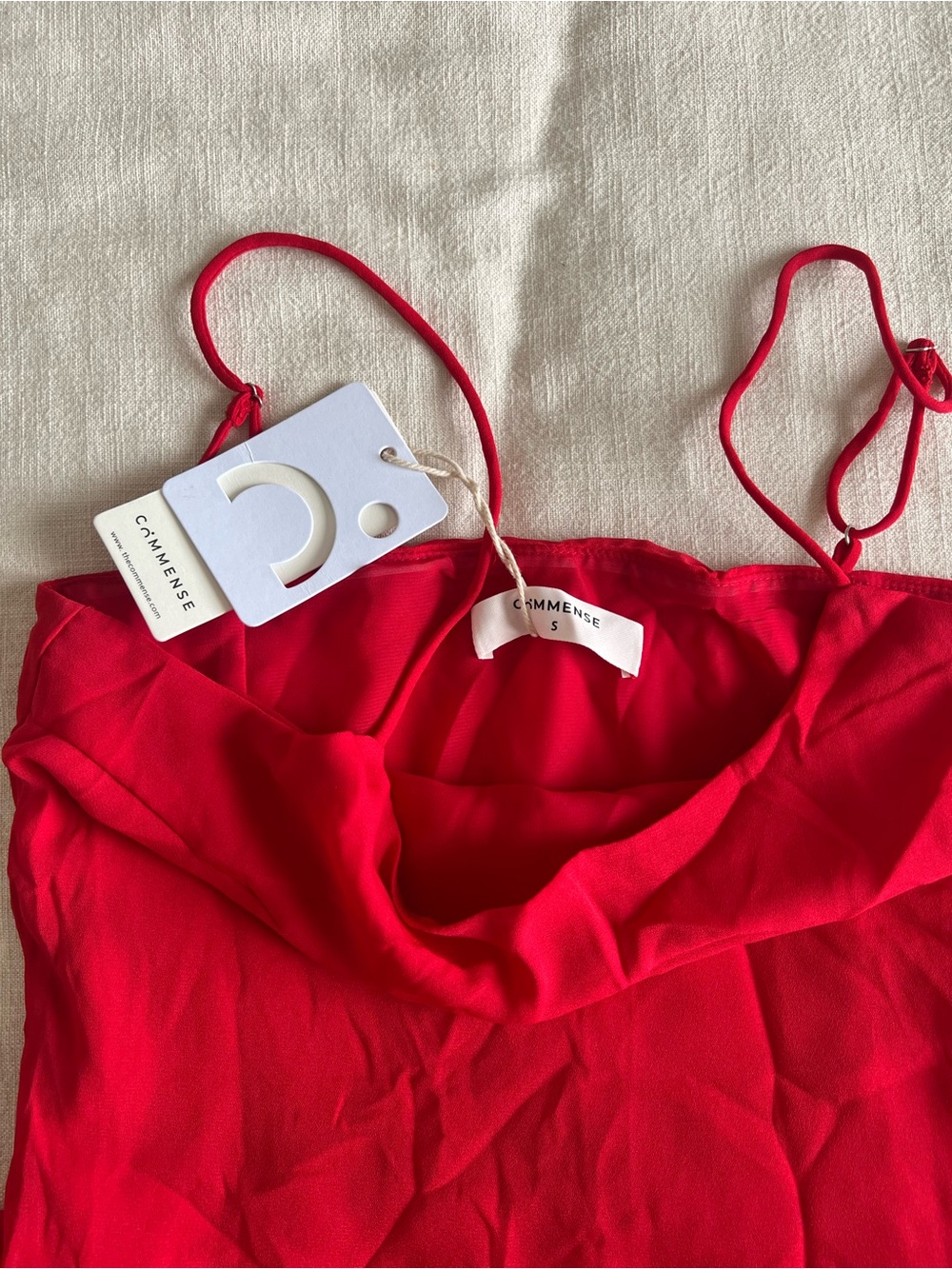 COMMENSE Red Pleated Hem Maxi Dress - Picture 7 of 7